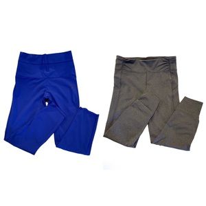 2 Leggings high waist cropped capri tights XS NWT